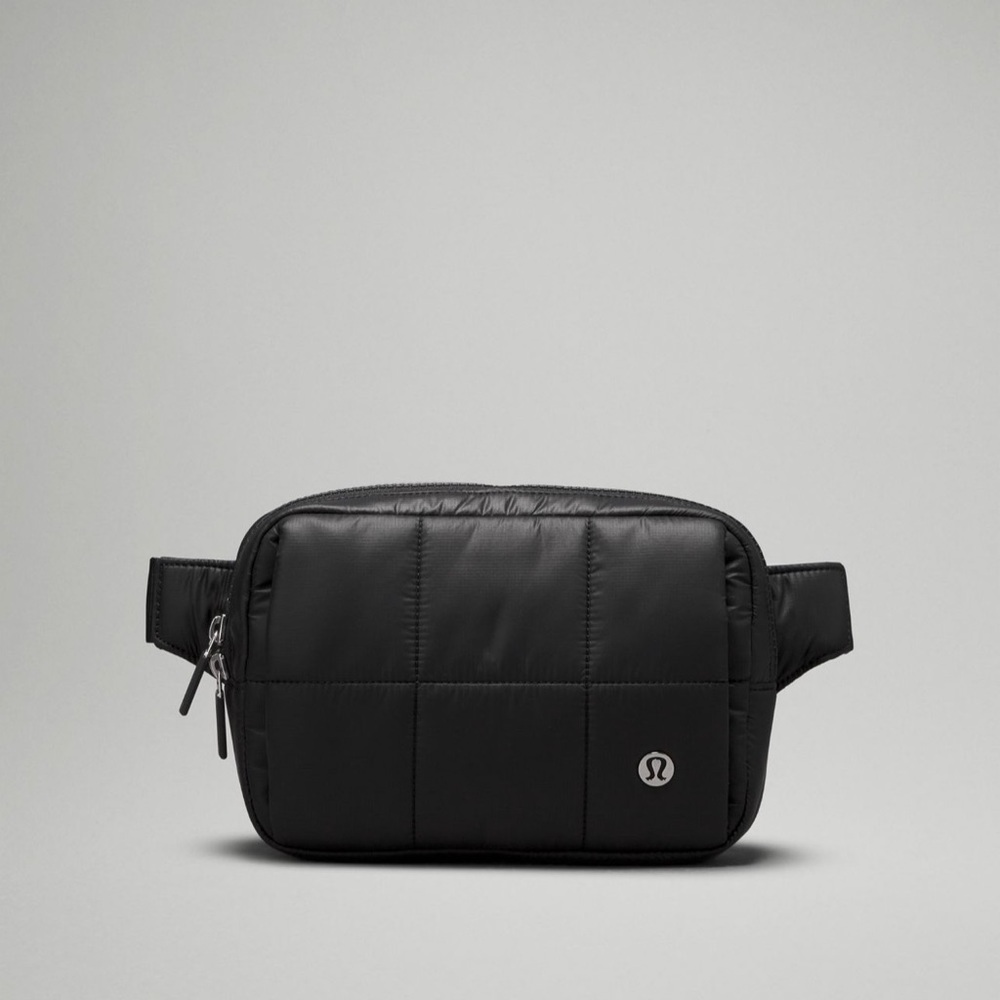 NWT Lululemon Quilted Grid Belt Bag Hand Warmer 1.5L Black Silver